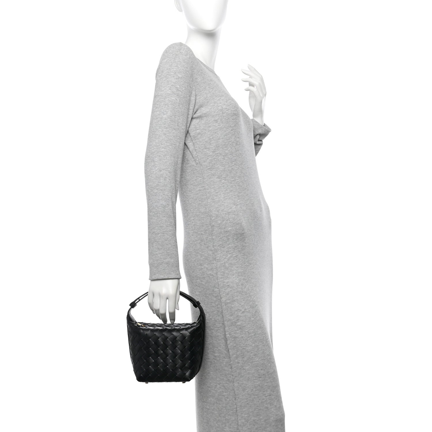 Bottega Veneta Calfskin Nappa Intrecciato Candy Wallace Black 2 of 10