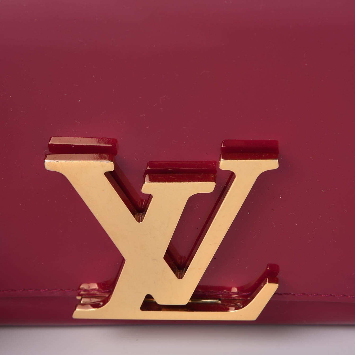 Louis Vuitton Patent Louise Clutch Rose Indien 8 of 11