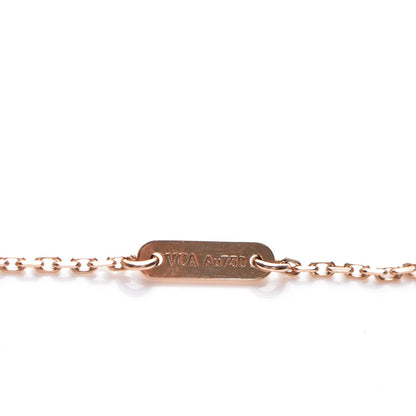 Van Cleef & Arpels 18K Rose Gold Carnelian Sweet Alhambra Heart Pendant Necklace 4 of 7