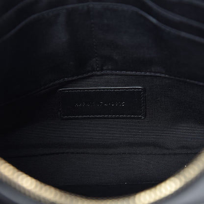 Saint Laurent Calfskin Teen Monogram Crossbody Bag Black 7 of 14