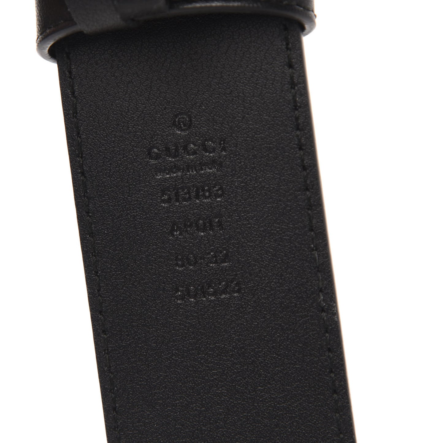 Calfskin Crystal Double G 40mm Belt 80 32 Black Multicolor