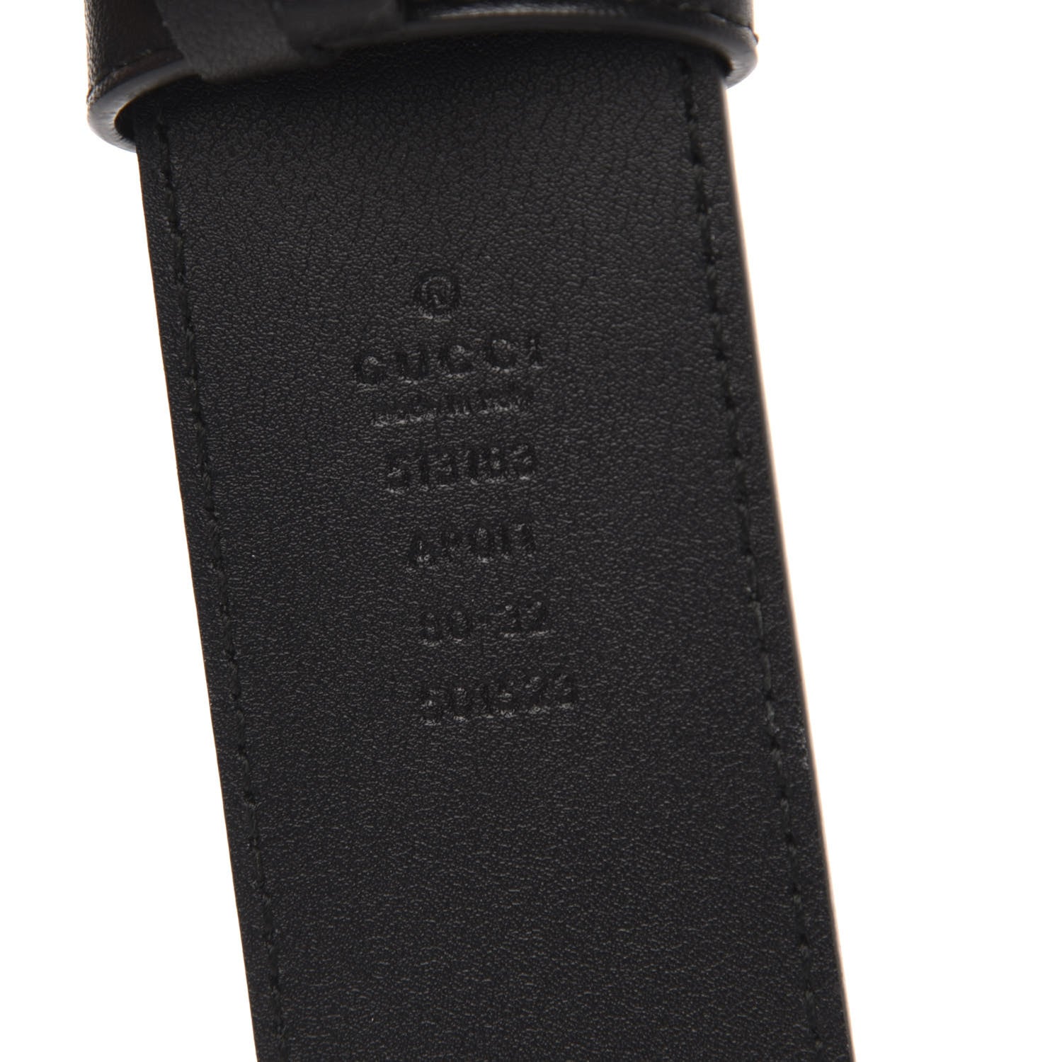 Gucci Calfskin Crystal Double G 40mm Belt 80 32 Black Multicolor 3 of 6