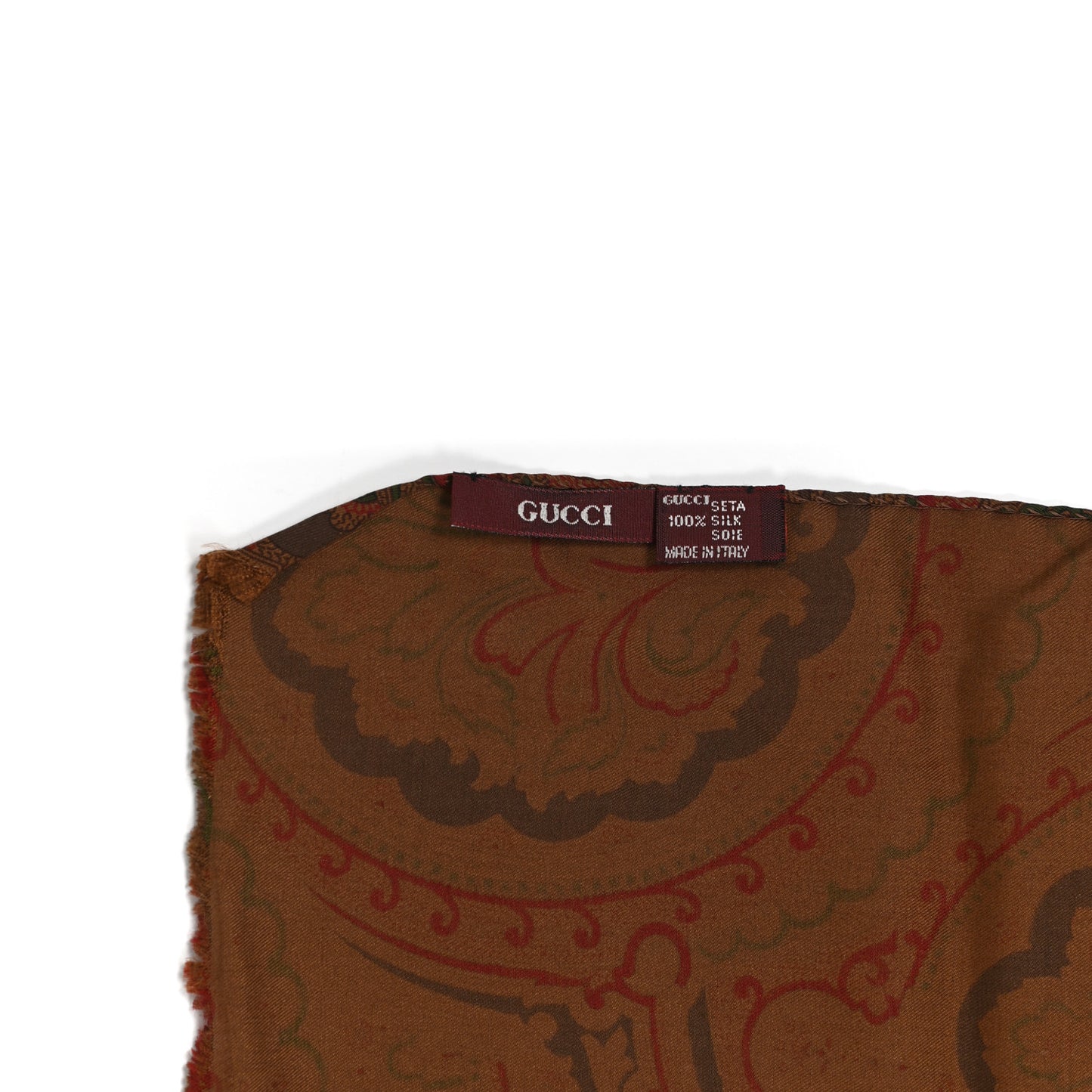 Silk Paisley Print Scarf Multicolor