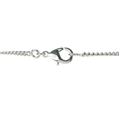 Chanel Crystal Camellia CC Necklace Silver 4 of 5