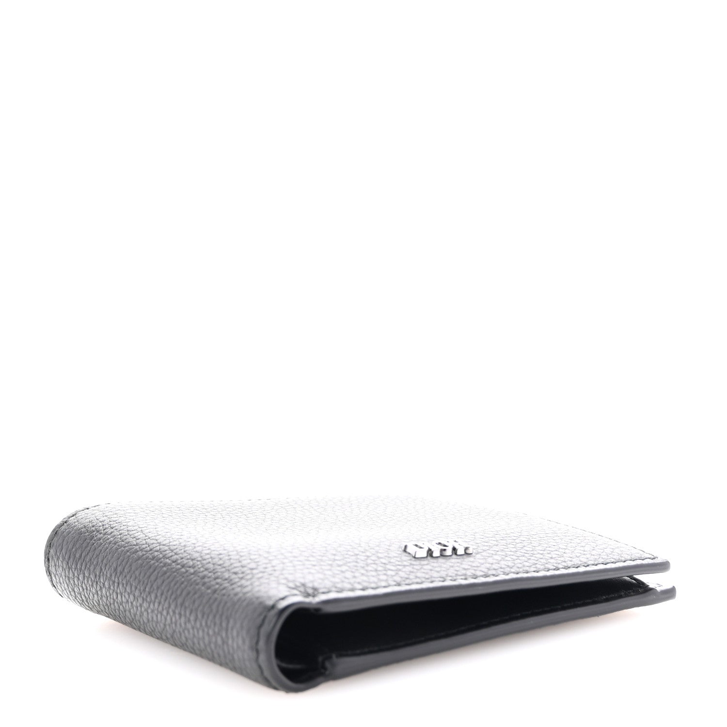 Christian Dior Grained Calfskin Bi-Fold Wallet Black 4 of 6