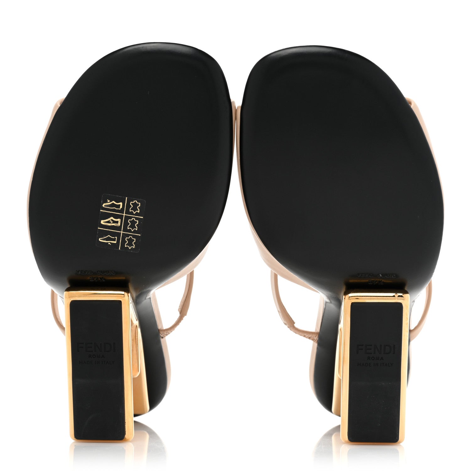 Fendi Calfskin Fendi First 95mm Slide Sandals 39.5 Poudre 5 of 8