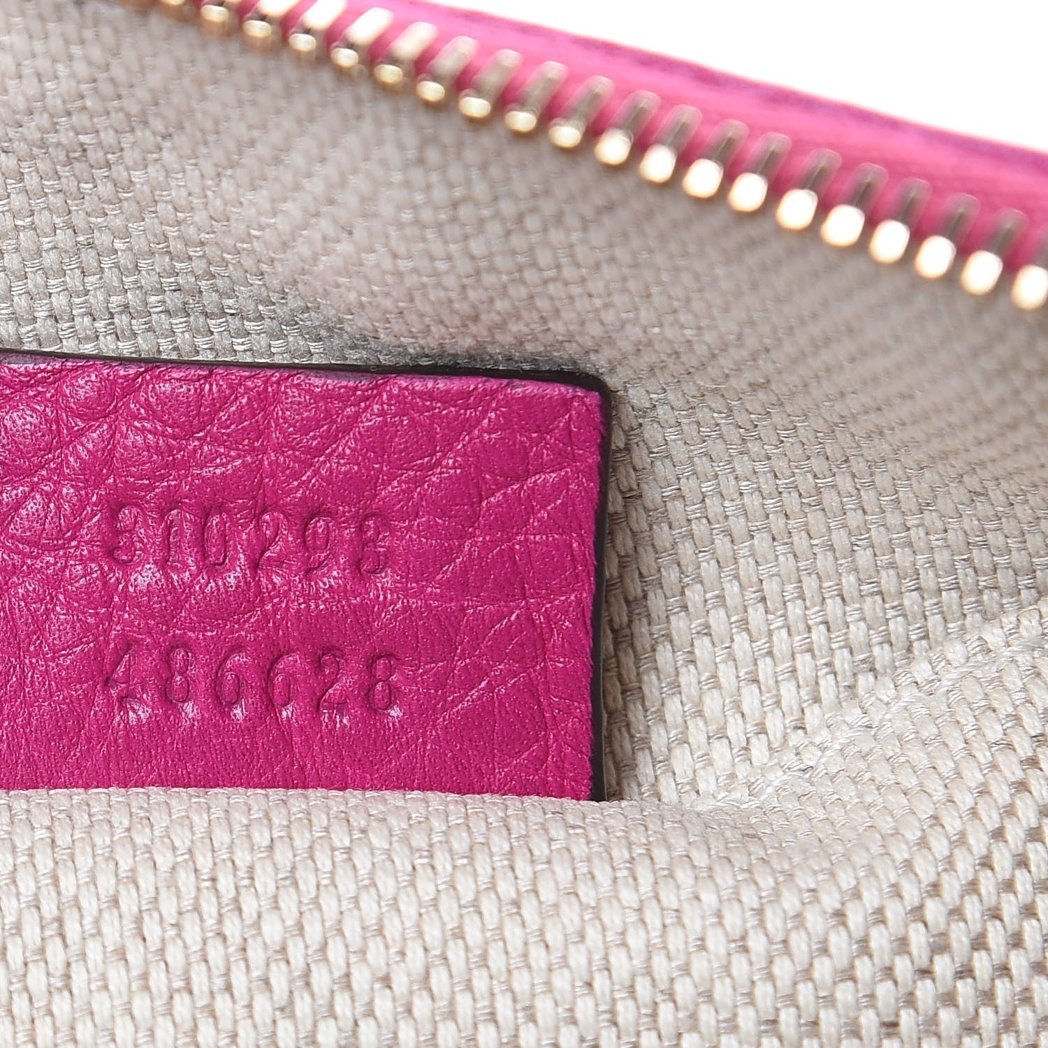 Gucci Pebbled Calfskin Tassel Clutch Fuchsia 7 of 9