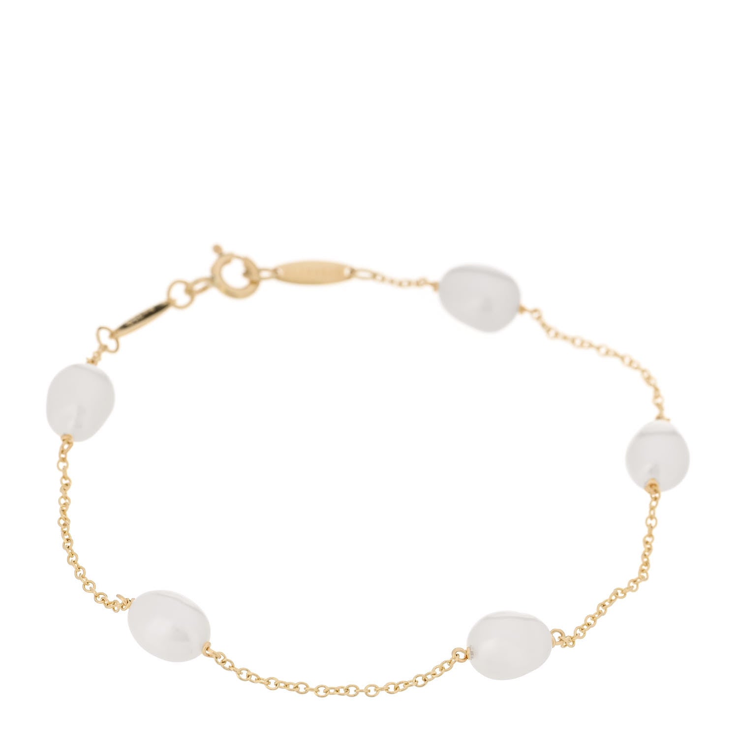 Tiffany 18K Yellow Gold Cultured Pearl 6-6.5mm Elsa Peretti Pearls By The Yard Bracelet 1 of 4