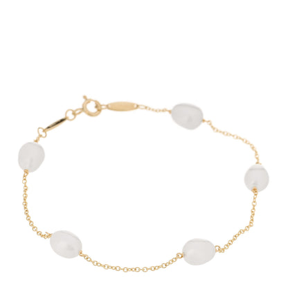Tiffany 18K Yellow Gold Cultured Pearl 6-6.5mm Elsa Peretti Pearls By The Yard Bracelet 1 of 4