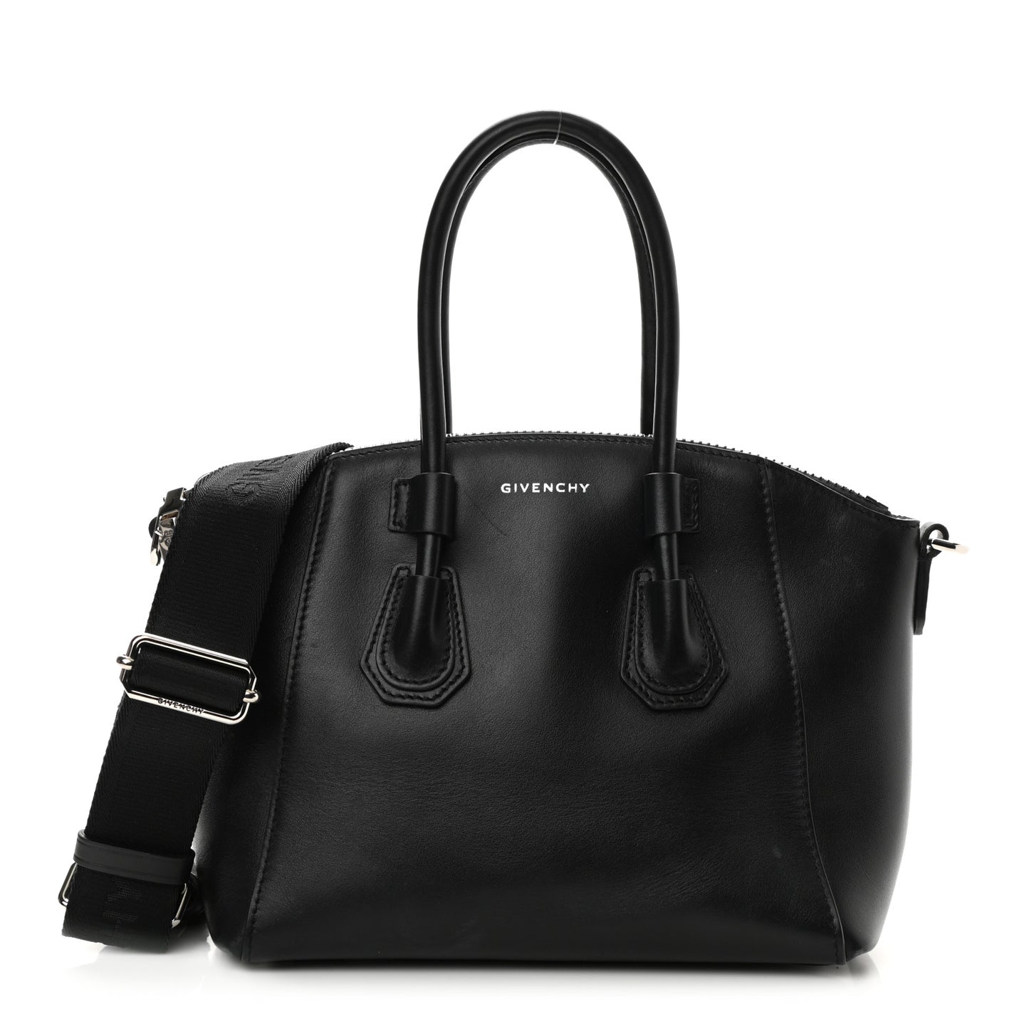 Box Calfskin Mini Sport Antigona Top Handle Bag Black