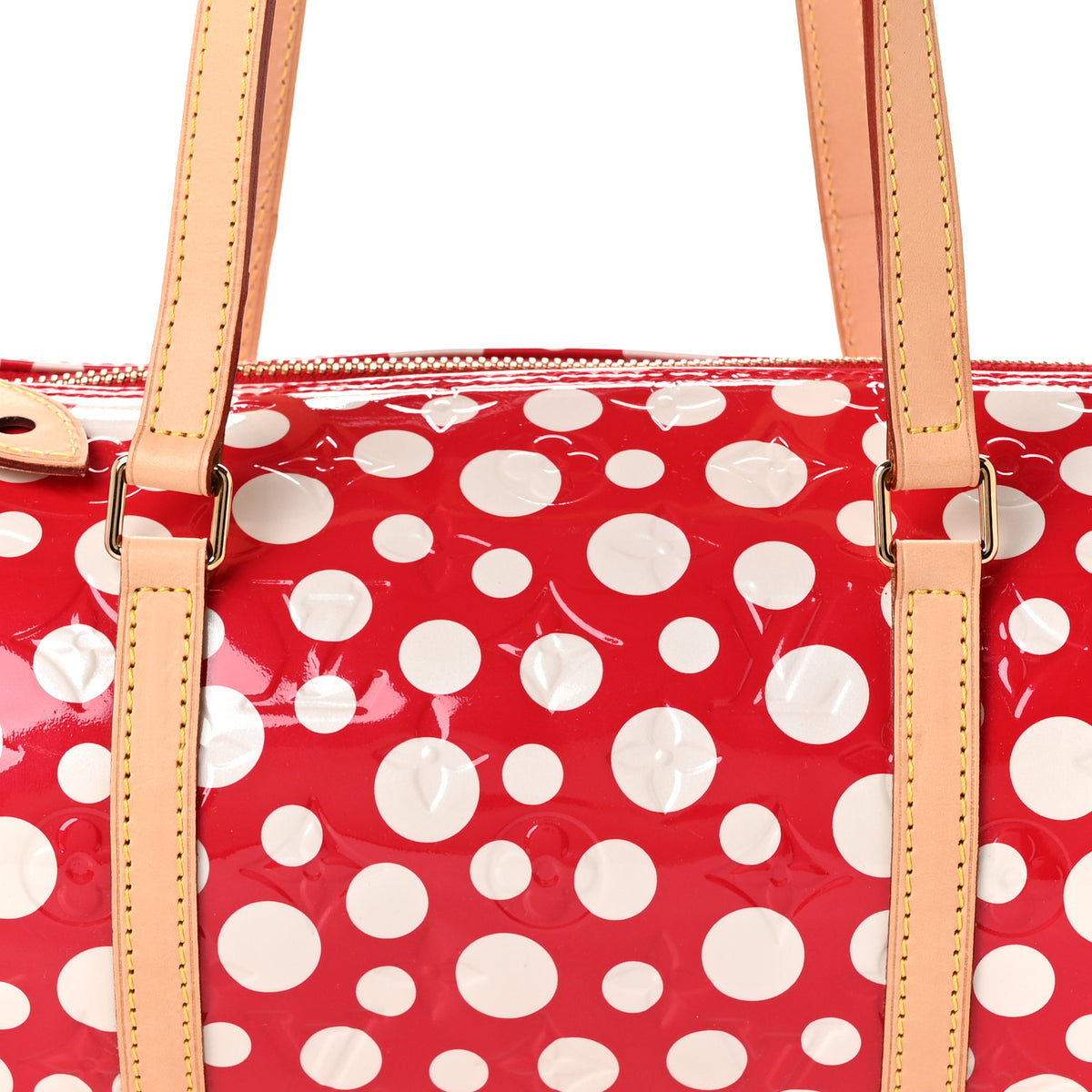Louis Vuitton Vernis Kusama Infinity Dots Papillon 30 Red 8 of 10