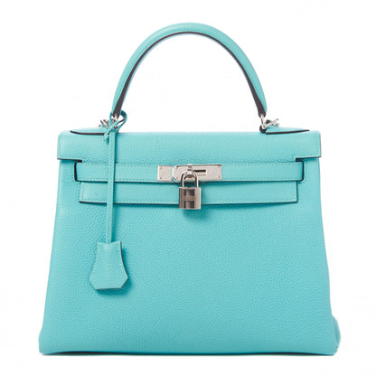 Hermes Togo Kelly Retourne 28 Bleu Atoll 1 of 31