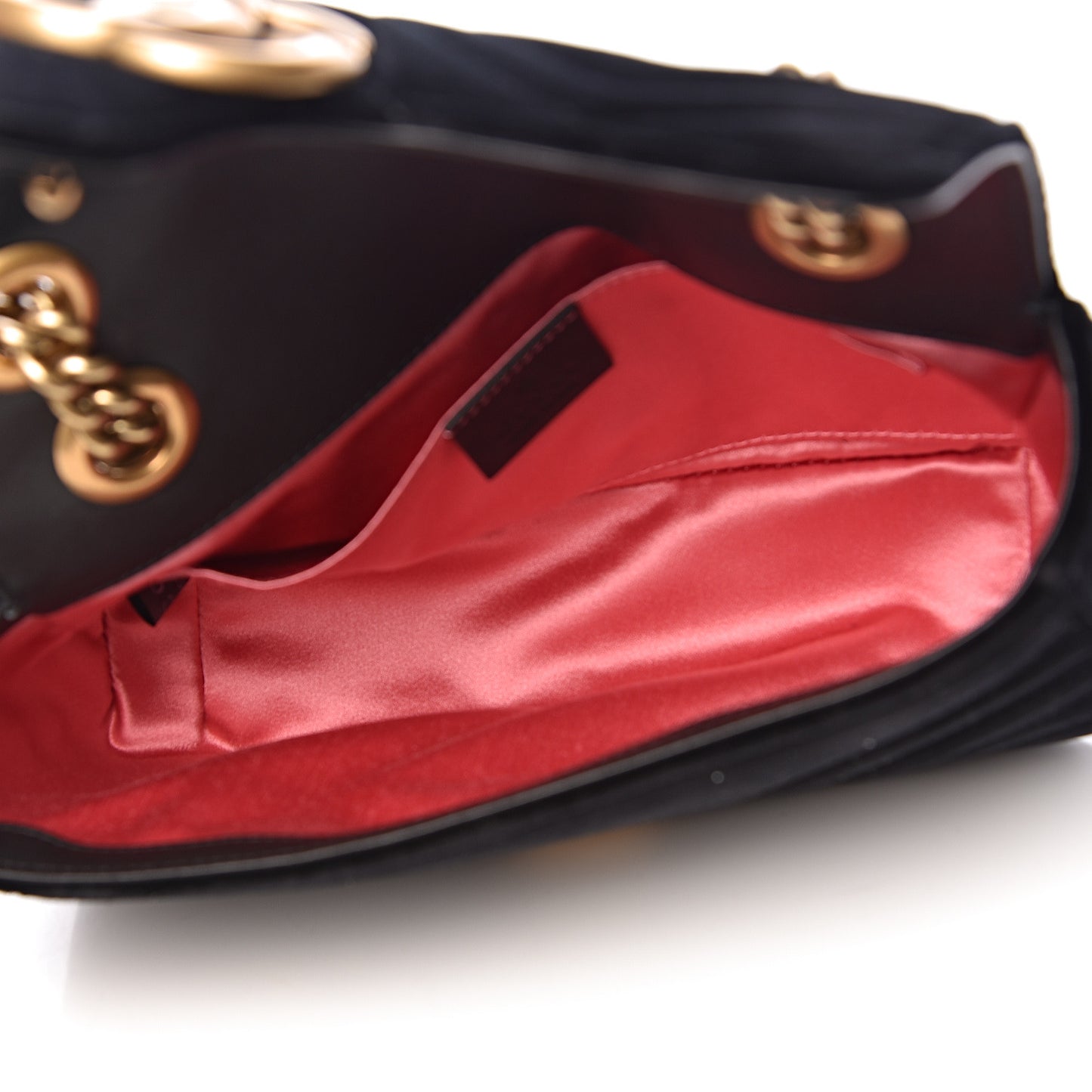 Velvet Matelasse Mini GG Marmont Shoulder Bag Black