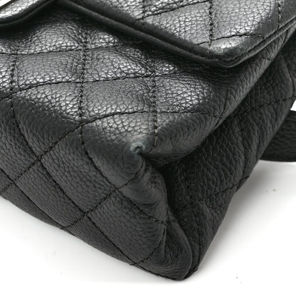 Chanel Grained Calfskin Quilted 2.55 Reissue Flap Belt Bag Clutch Black 11 of 13