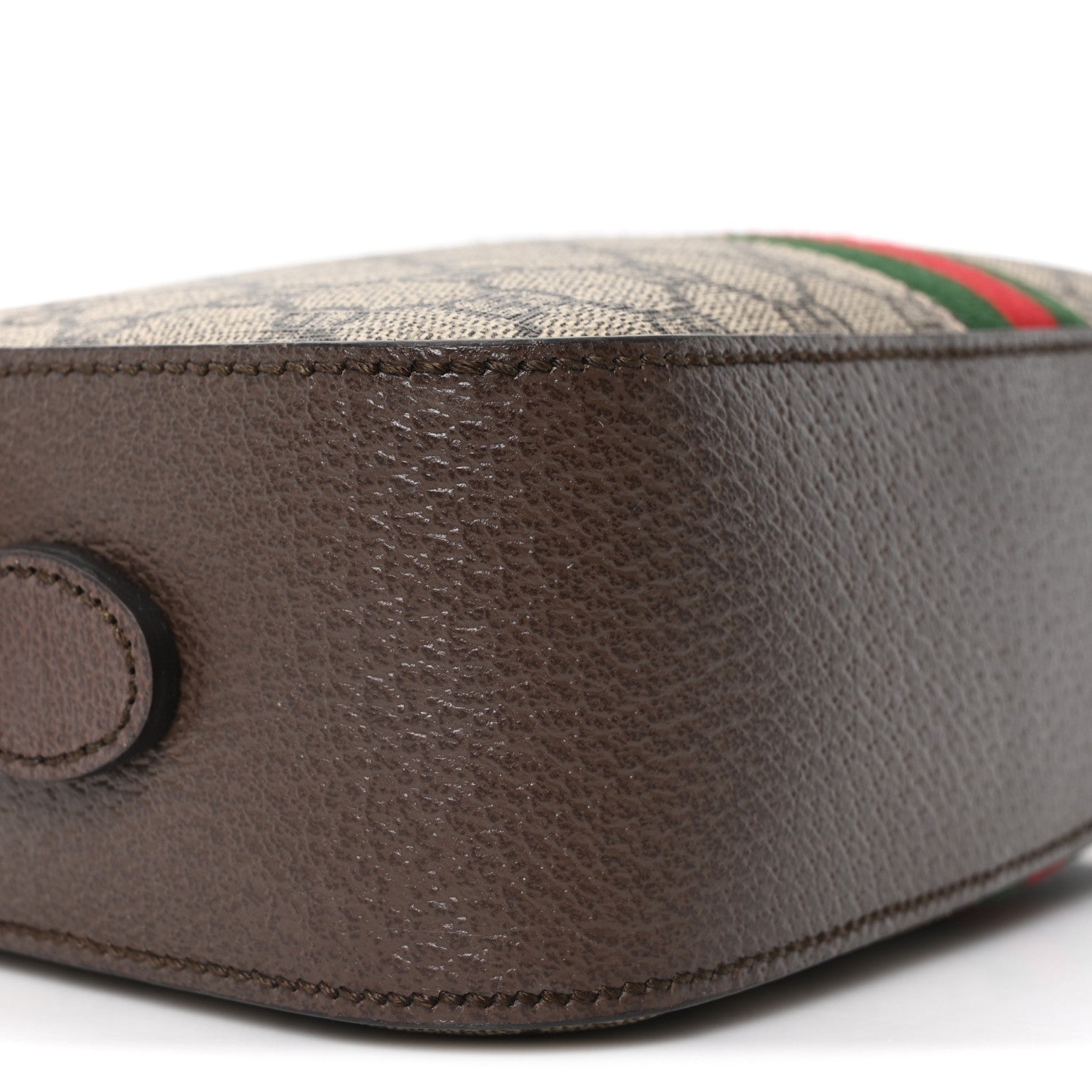 Gucci GG Supreme Monogram Textured Dollar Calfskin Web Ophidia Small Crossbody Bag Beige Ebony New Acero 9 of 11