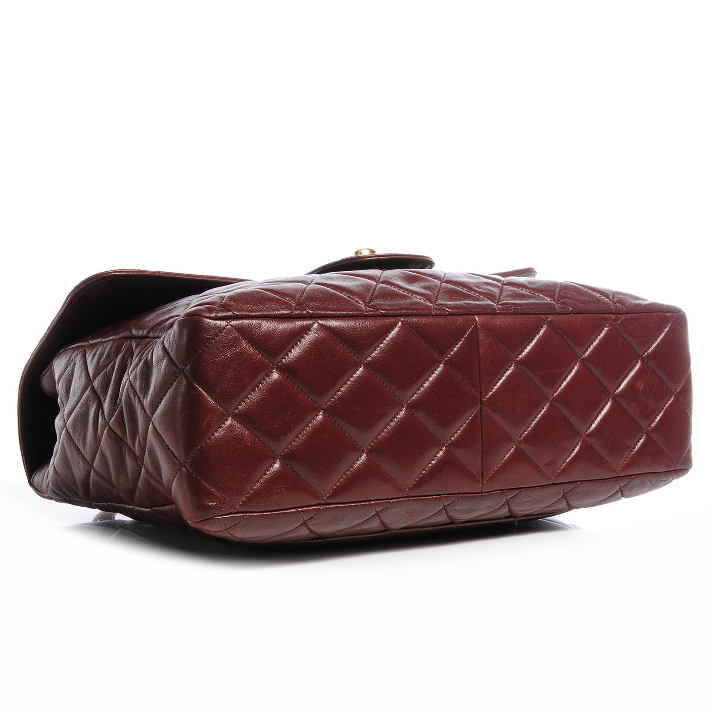 Lambskin Jumbo Flap Brown