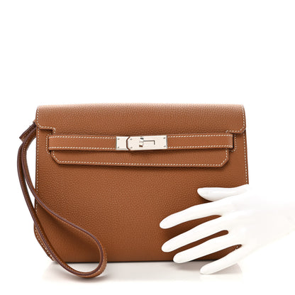 Hermes Togo Kelly Depeches 25 Pouch Gold 2 of 7