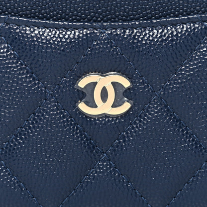 Chanel Caviar Quilted Card Holder Navy 9 of 10