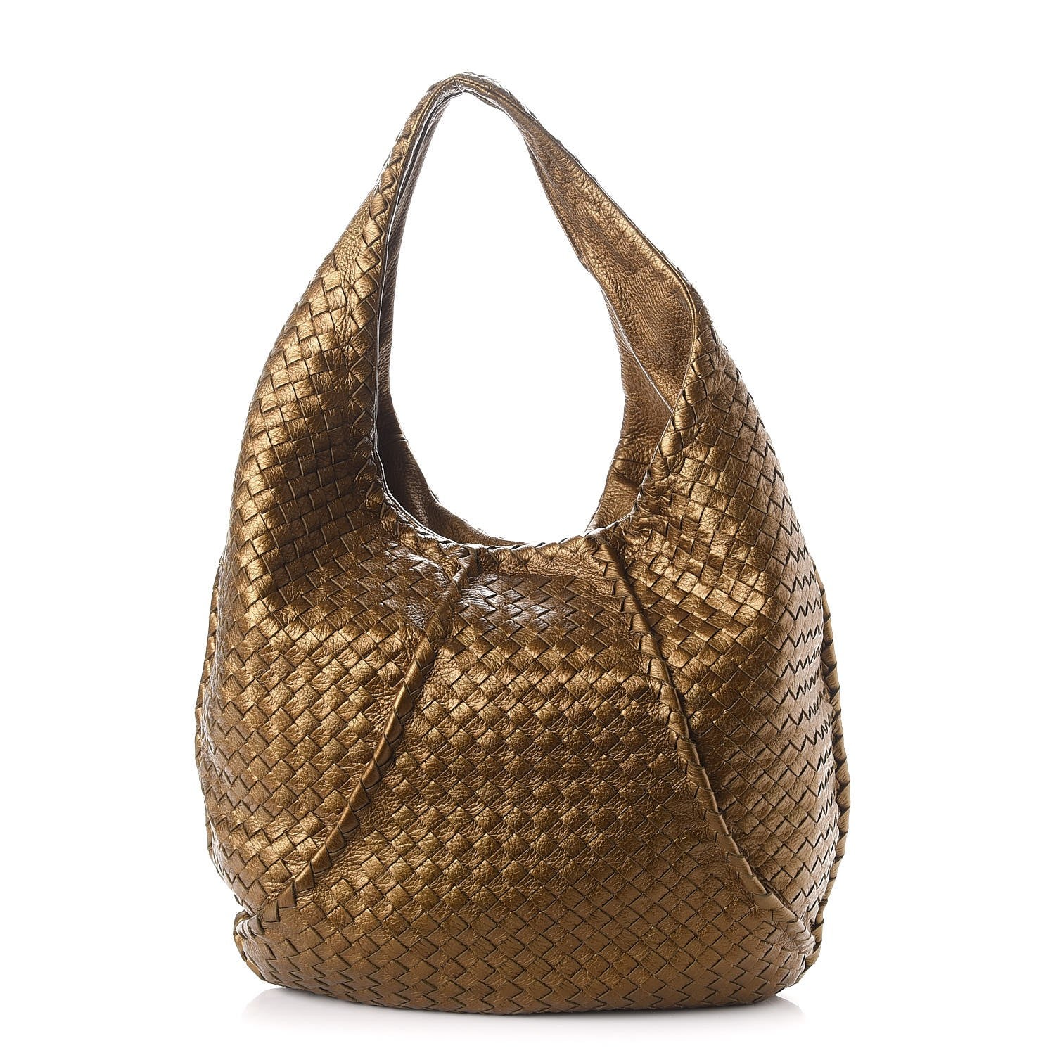 Bottega Veneta Cervo Intrecciato Large Simple Hobo New Bronze 1 of 8