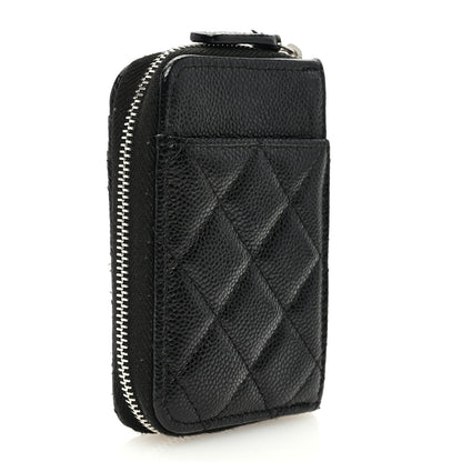 Chanel Caviar Quilted Zip Card Holder Black 3 of 8