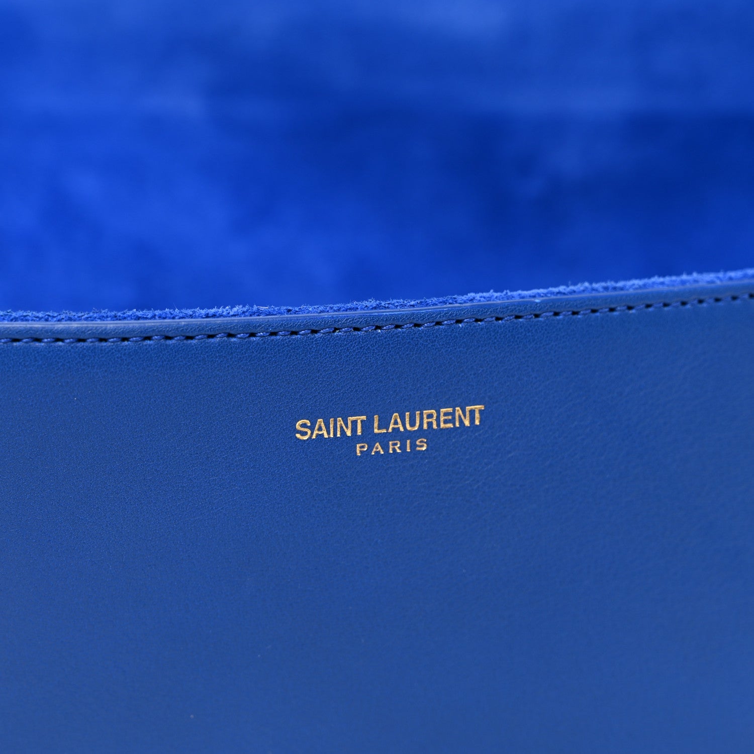 Saint Laurent Calfskin Classic Y Ligne Clutch Royal Blue 7 of 7