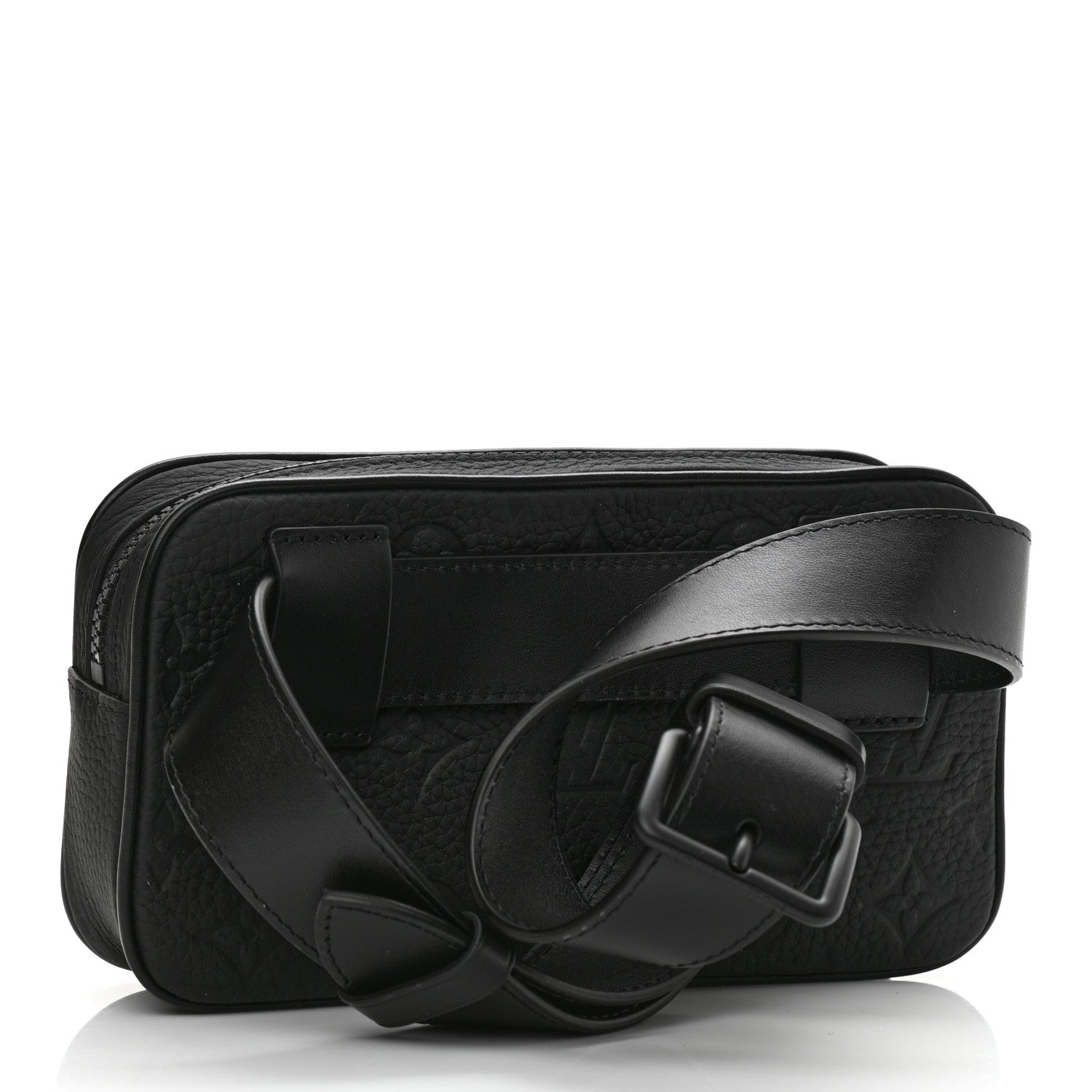 Louis Vuitton Taurillon Monogram Uniformes Solar Ray Soft Pochette Volga Belt Bag Black 3 of 7