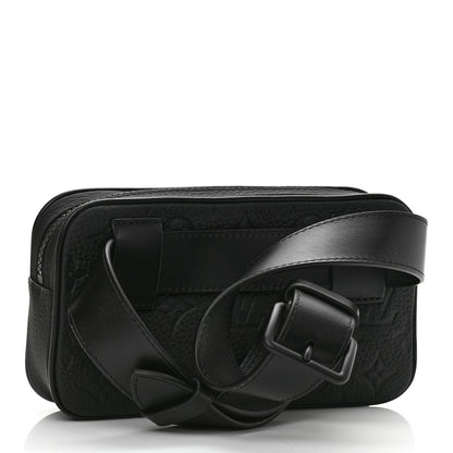 Louis Vuitton Taurillon Monogram Uniformes Solar Ray Soft Pochette Volga Belt Bag Black 3 of 7