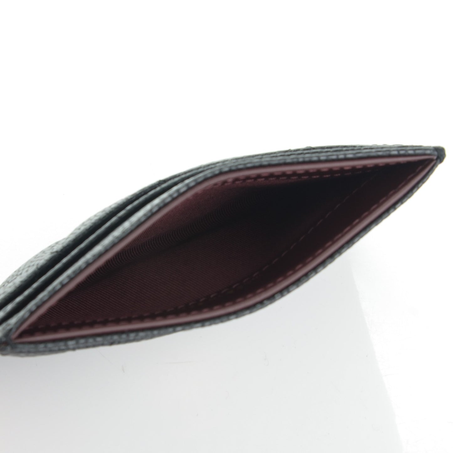 Caviar Quilted Card Holder Black