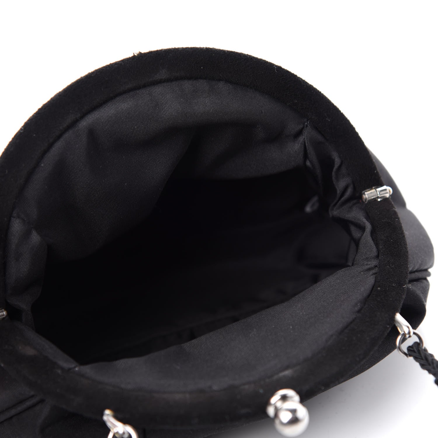 Prada Satin Evening Bag Black 5 of 10