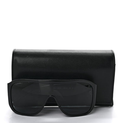Chanel Acetate Crystal CC Shield Sunglasses 5466-B-A Black 7 of 7