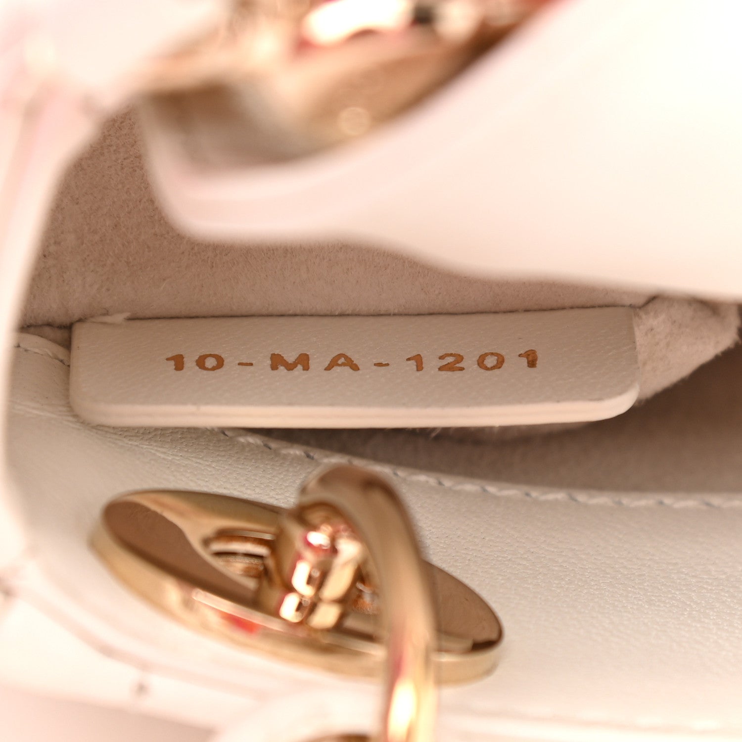Christian Dior Lambskin Cannage Micro Lady Dior White 6 of 12