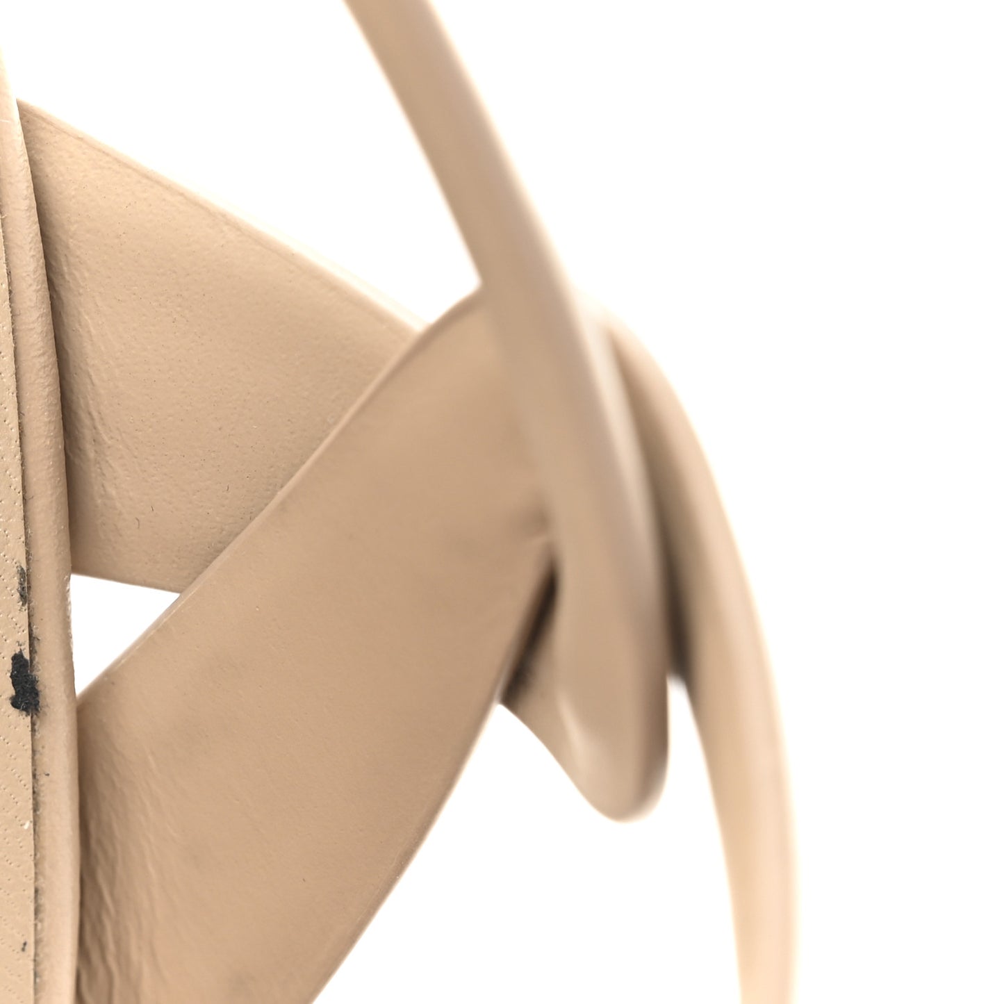 Calfskin Tribute 105 Platform Sandals 37.5 Dark Beige