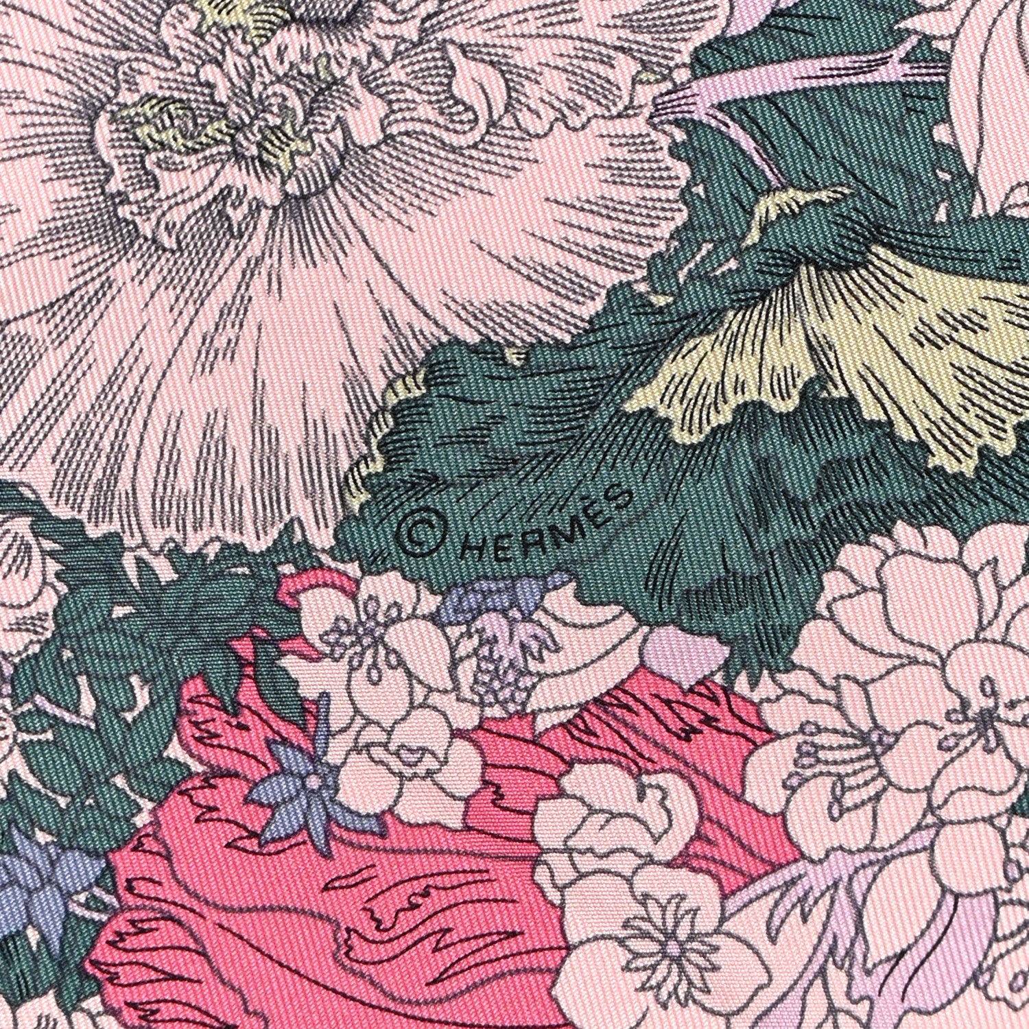 Hermes Silk Robe Legere Scarf 90 Rose Hortensia Bleu 3 of 8