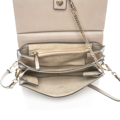 Chloe Calfskin Suede Medium Faye Shoulder Bag Motty Grey 5 of 8