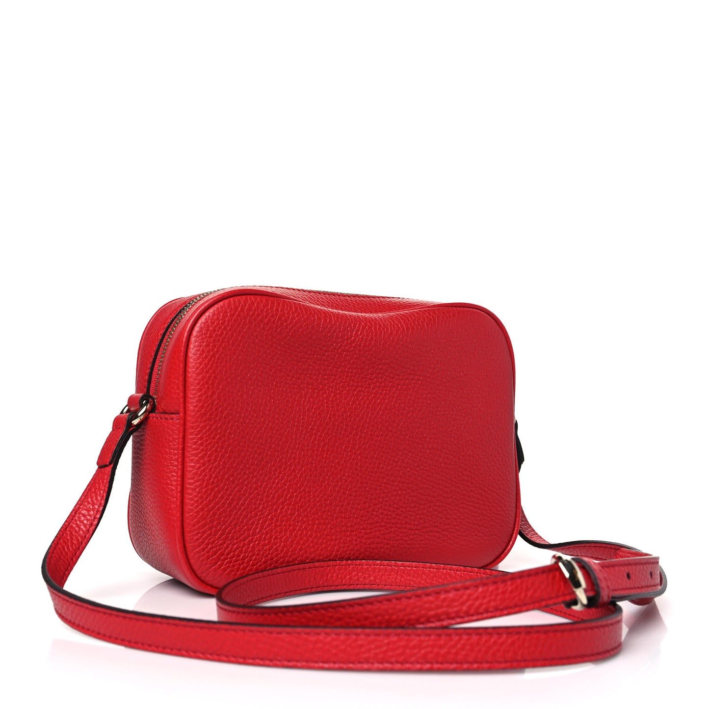 Pebbled Calfskin Small Soho Disco Bag Tabasco Red