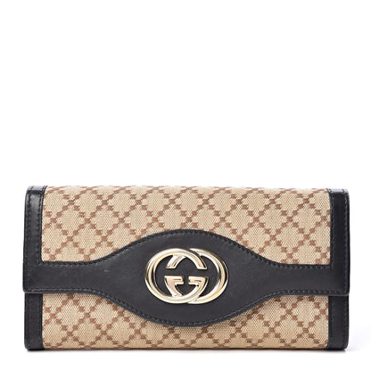 Gucci Diamante Interlocking G Continental Wallet Brown 1 of 11