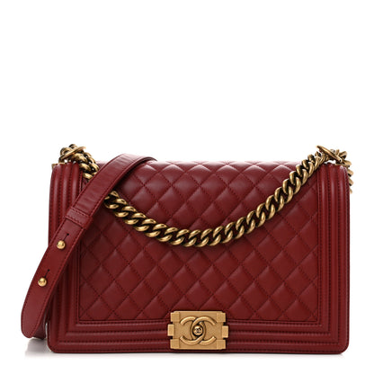 Chanel Lambskin Quilted New Medium Boy Flap Red 1 of 11