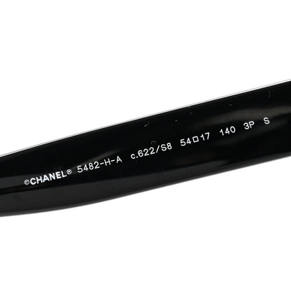 Chanel Acetate Polarized Pearl CC Square Sunglasses 5482-H-A Black 5 of 8