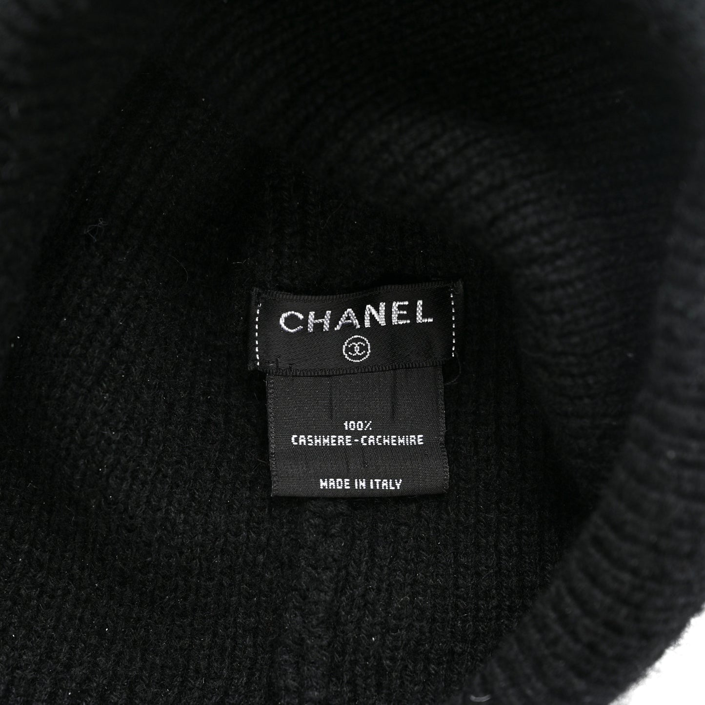 Cashmere CC Logo Beanie Hat Black