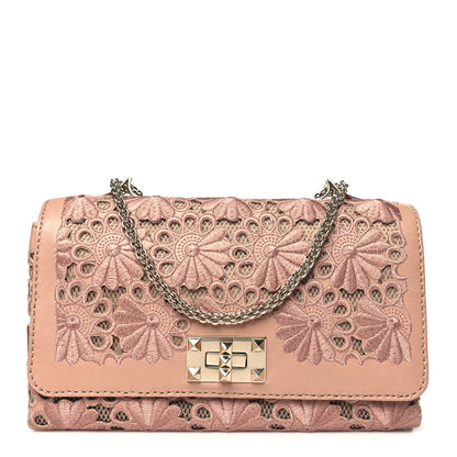 Valentino Garavani Nappa Lace Girello Flap Blush 1 of 9