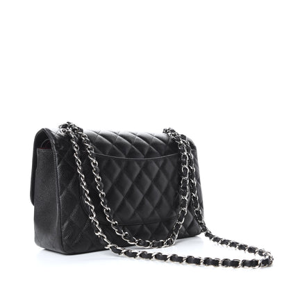 Chanel Caviar Quilted Jumbo Double Flap Black 3 of 9
