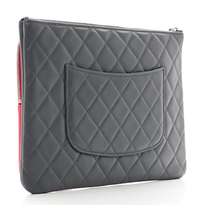 Chanel Lambskin Quilted Zipped Multi Pouch 3 of 8