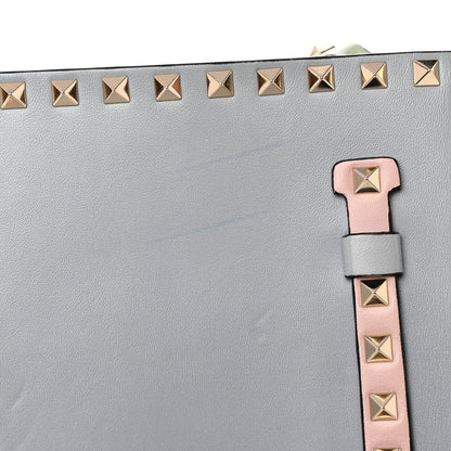 Valentino Garavani Nappa Watercolor Rockstud Wristlet Clutch Rose Green Yellow Sky 17 of 21