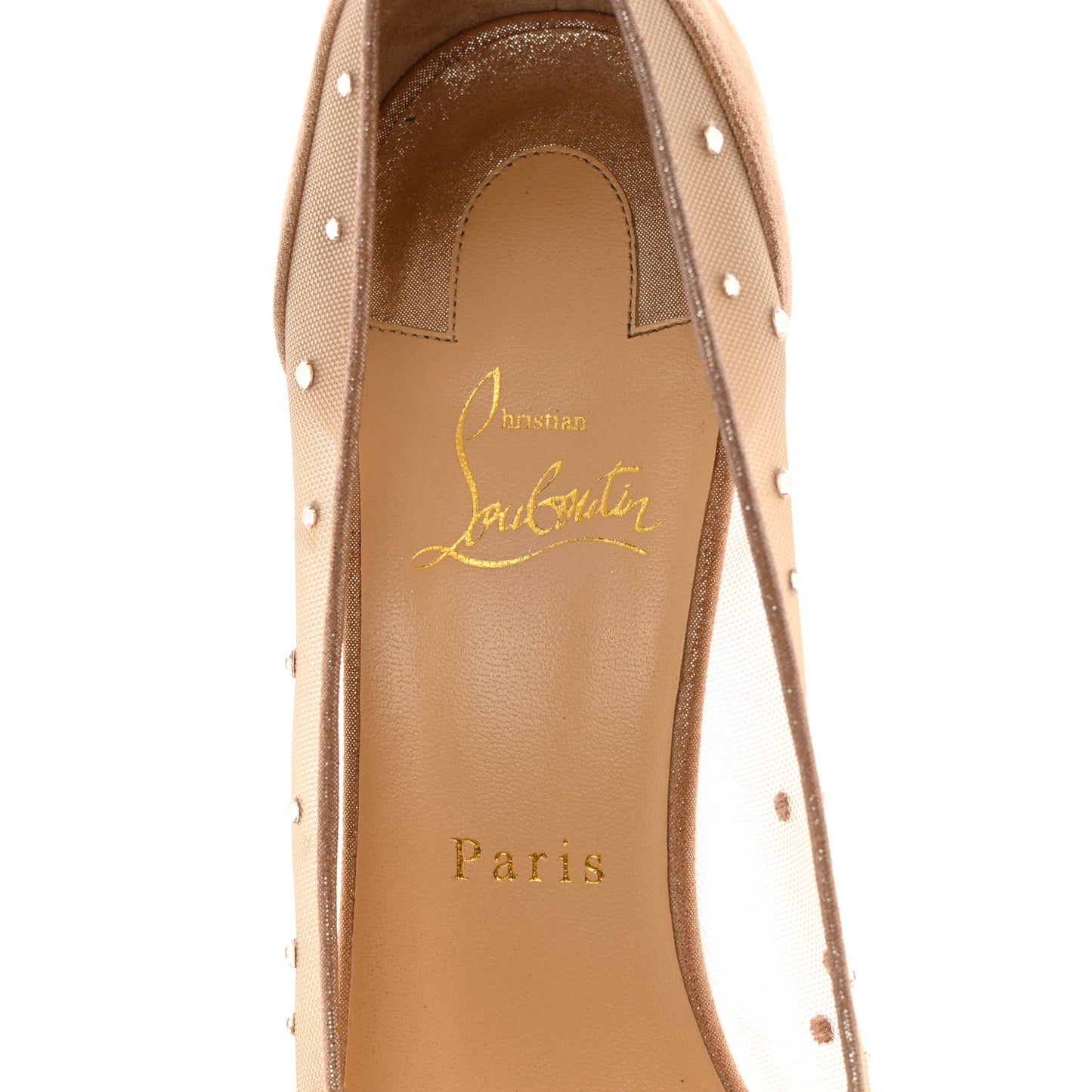 Suede Lame Crystal Strass Follies 85 Pumps 41 Light Silk