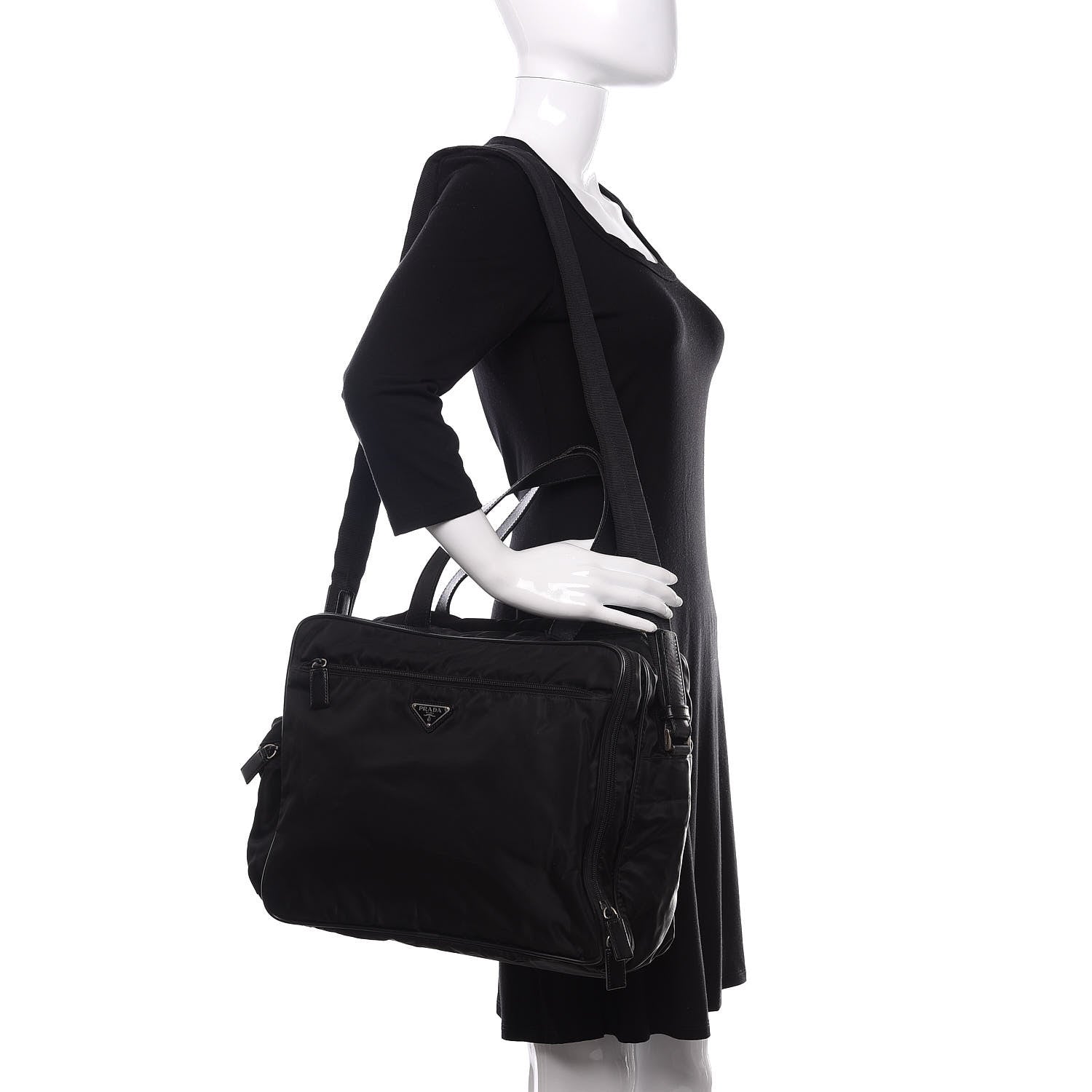Prada Tessuto Nylon Viaggio Travel Bag Black 2 of 19