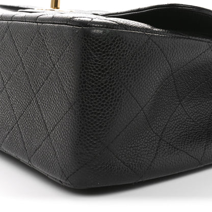 Chanel Caviar Quilted Jumbo Double Flap Black 10 of 12