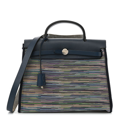 Hermes Barenia Vibrato Herbag 30 PM Indigo 1 of 13