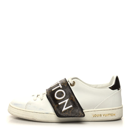 Louis Vuitton Calfskin Monogram Frontrow Sneakers 36 White 1 of 9