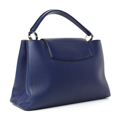 Louis Vuitton Taurillon Capucines MM Indigo 3 of 9