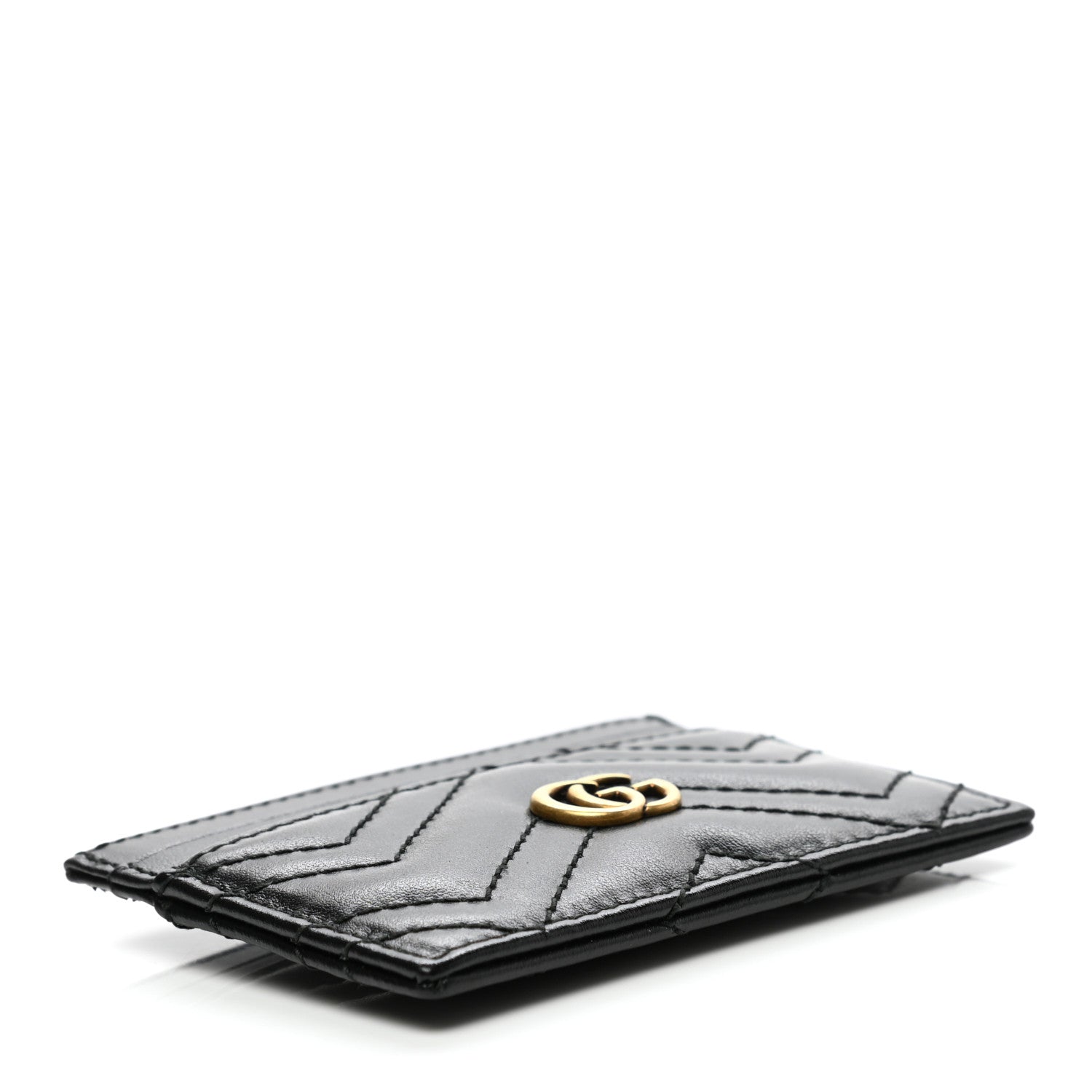 Gucci Calfskin Matelasse GG Marmont Card Holder Black 4 of 7